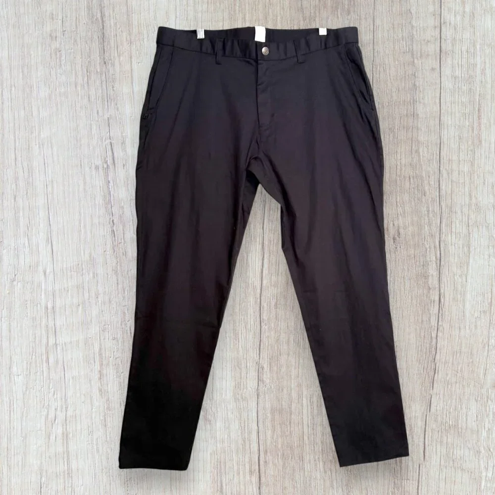 Fabletics The High Side Chino (Slim Fit) Pants Black 36 x 32 New